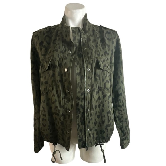 Rails Collins Leopard Military Jacket in Sage Green - Picture 14 of 16